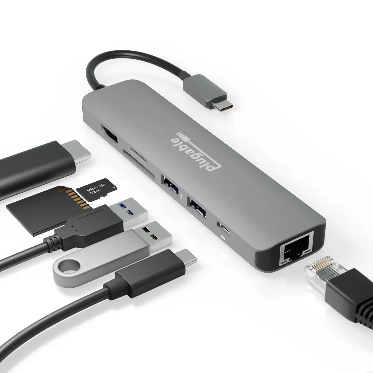 Plugable Usb-C 7-In-1 Hub With Ethernet 1