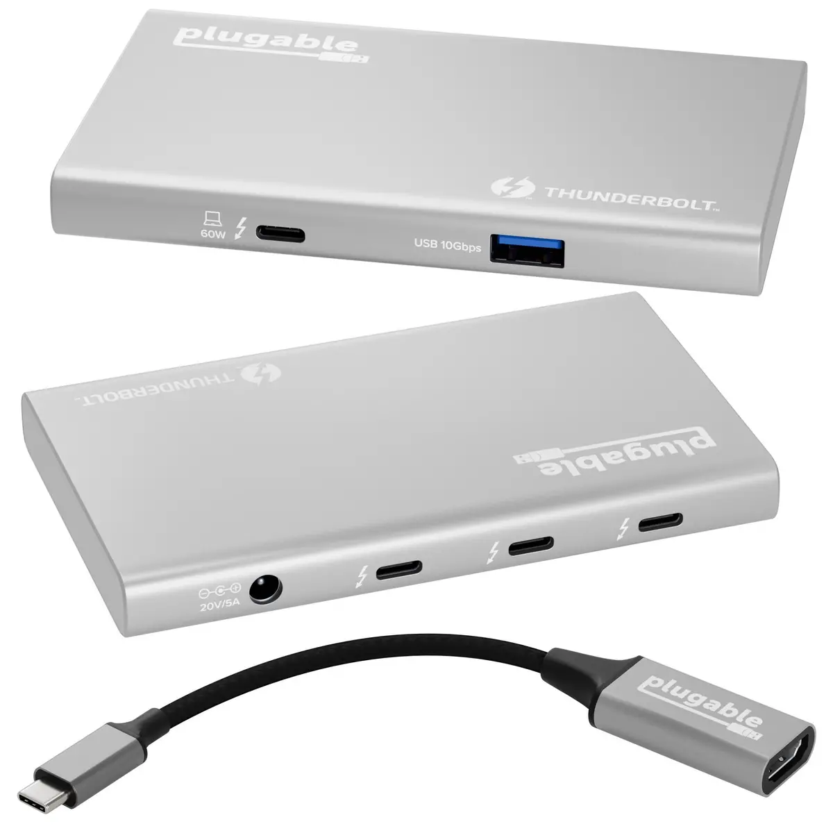 Plugable 5-In-1 Thunderbolt 4 And Usb4 Hub 1