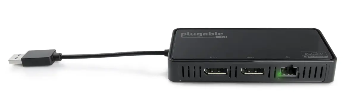 Plugable Usb 3.0 Dual 4K Displayport And Gigabit Ethernet Adapter 1