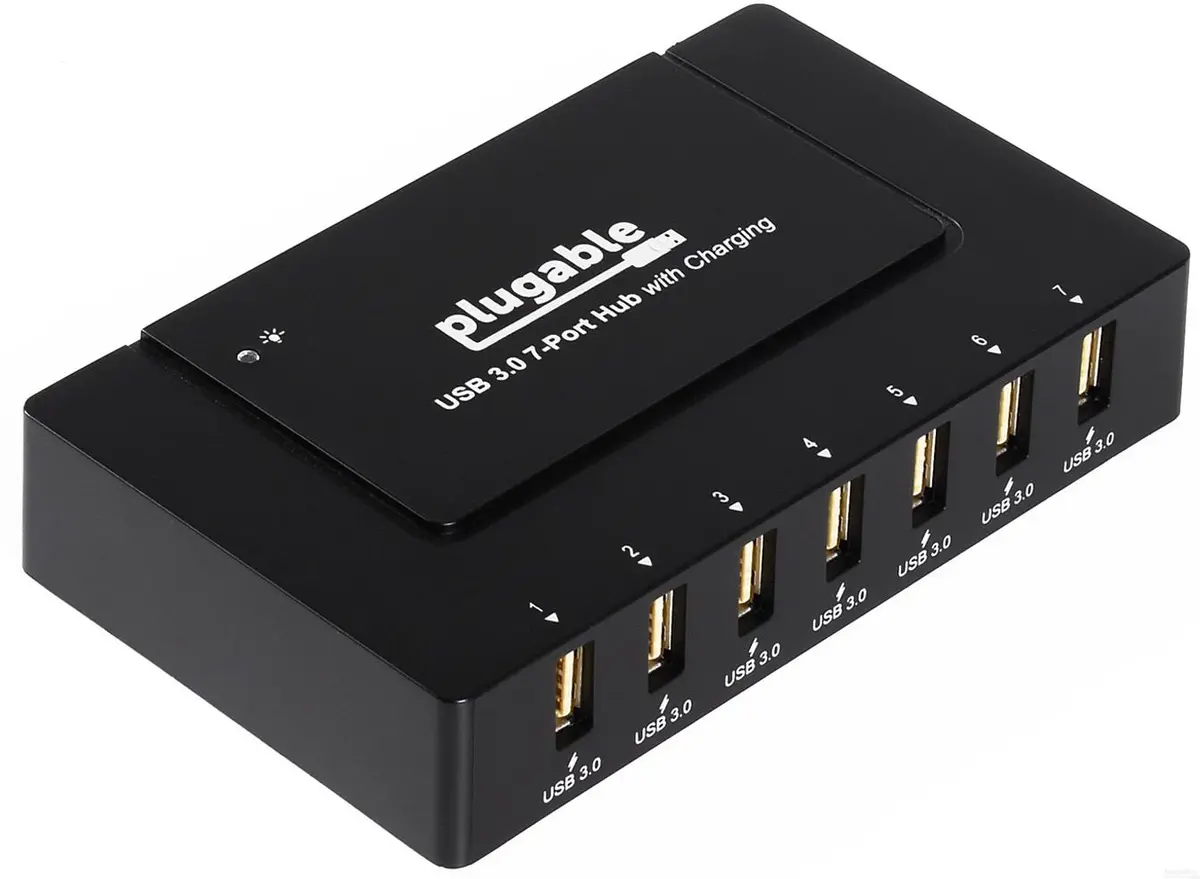 Usb 3.0 7-Port Charging Hub With 60W Power Adapter 1