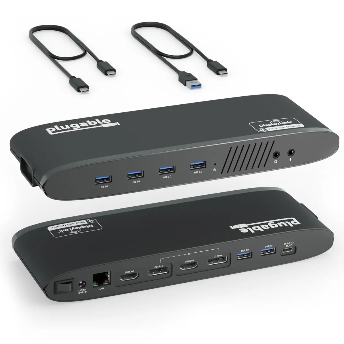 Plugable Usb 3.0 And Usb-C 4K Dual Monitor Docking Station 1