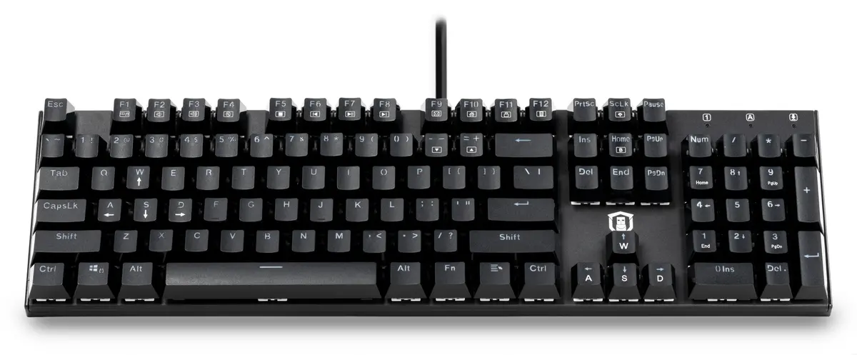 Plugable Compact 104-Key Mechanical Keyboard With Red-Style Switches 1