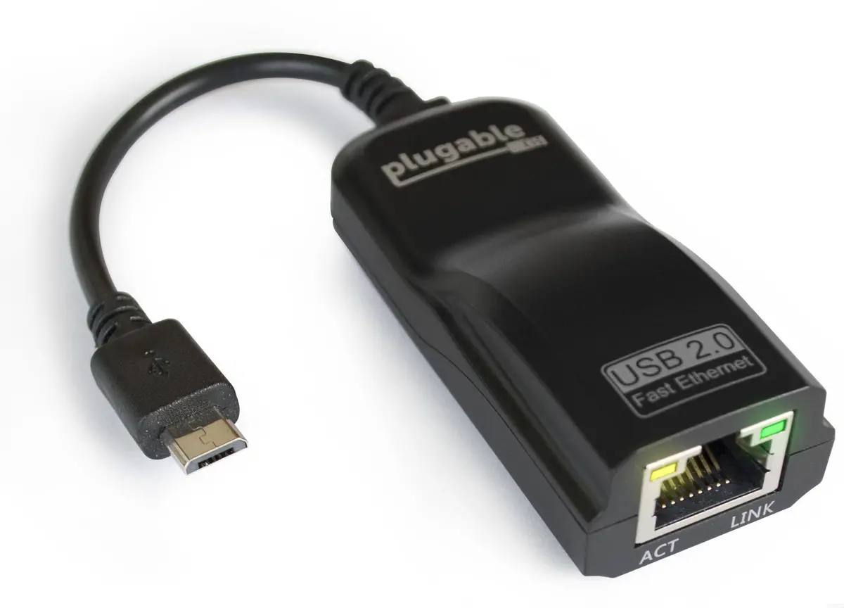 Plugable Usb 2.0 Otg Micro-B To 10/100 Ethernet Adapter 1