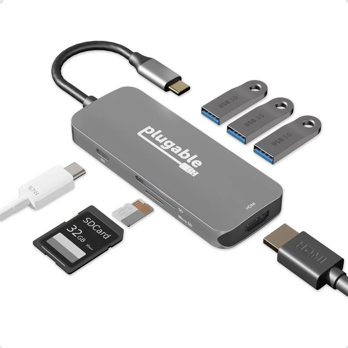Plugable Usb-C 7-In-1 Hub 1