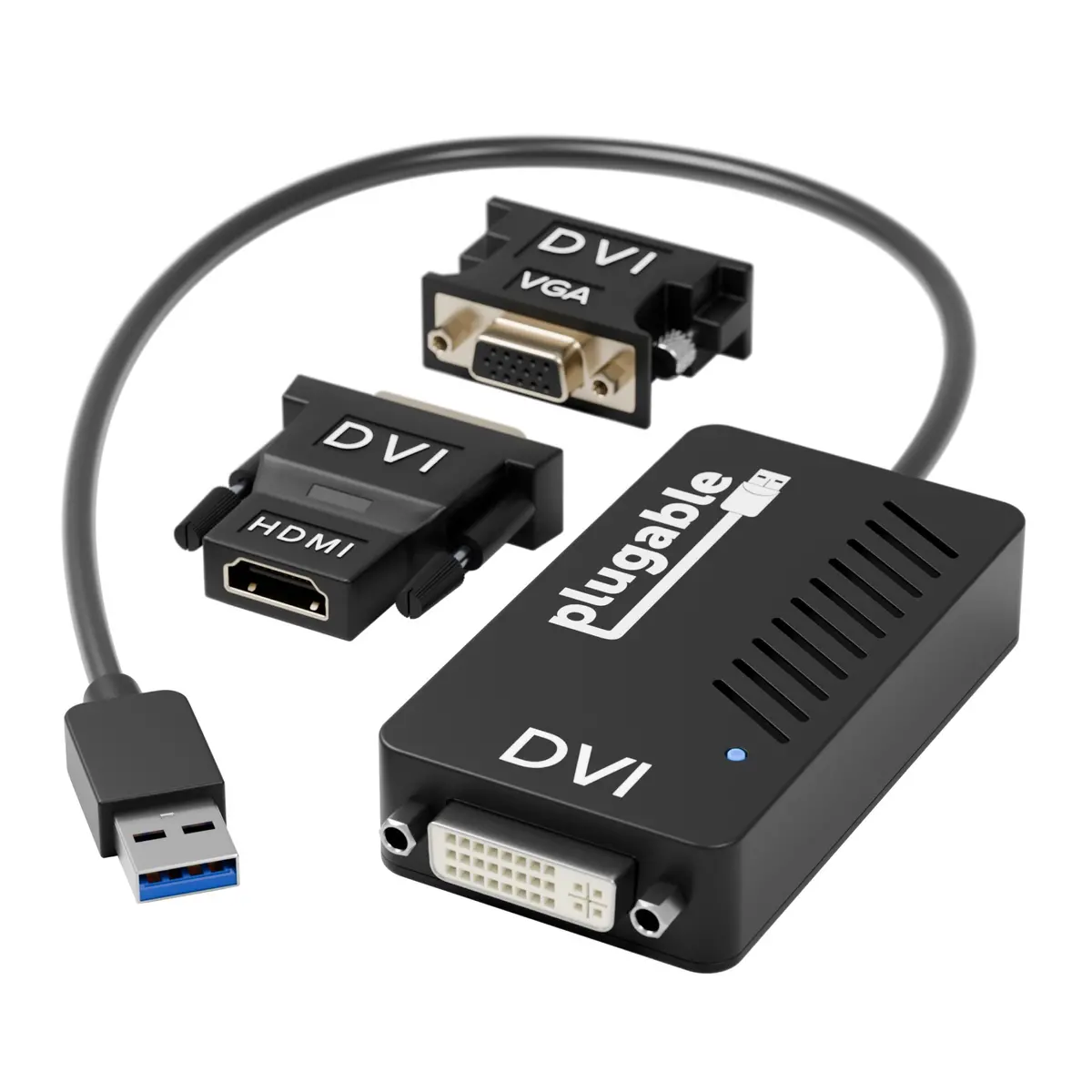 Plugable Usb 3.0 Hdmi/Dvi/Vga Adapter For Multiple Monitors 1