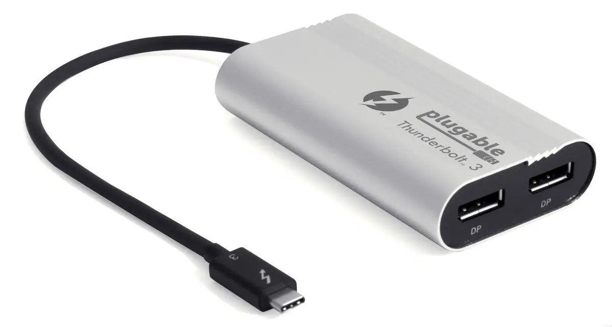 Plugable Thunderbolt™ 3 Dual Displayport Adapter For Windows 1
