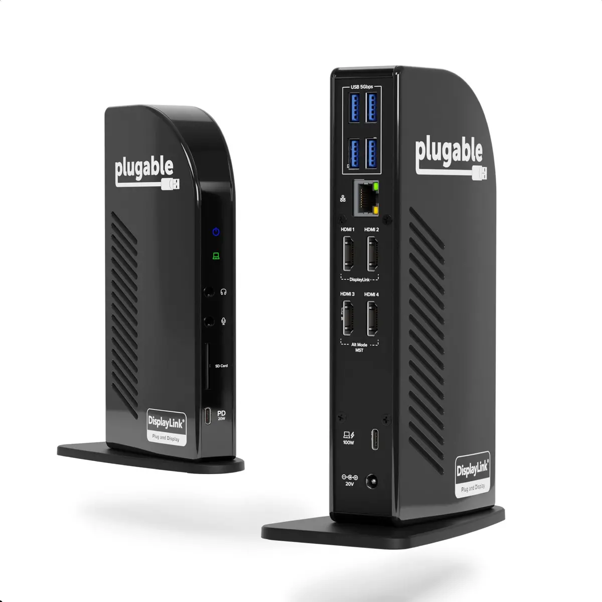 Plugable Usb-C Docking Station For 4 Monitor Setup, 96W Laptop Charging 1
