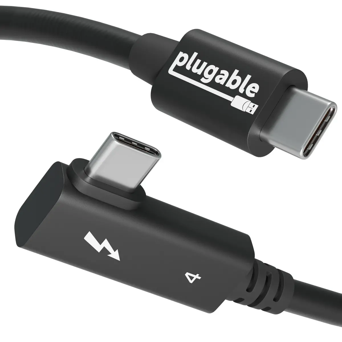 Plugable Thunderbolt 4 Cable With Right Angle Connection (2.6Ft / 80Cm) 1