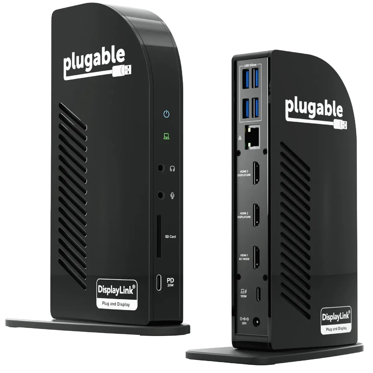 Plugable Usb-C Triple Monitor Docking Station With 100W Laptop Charging 1