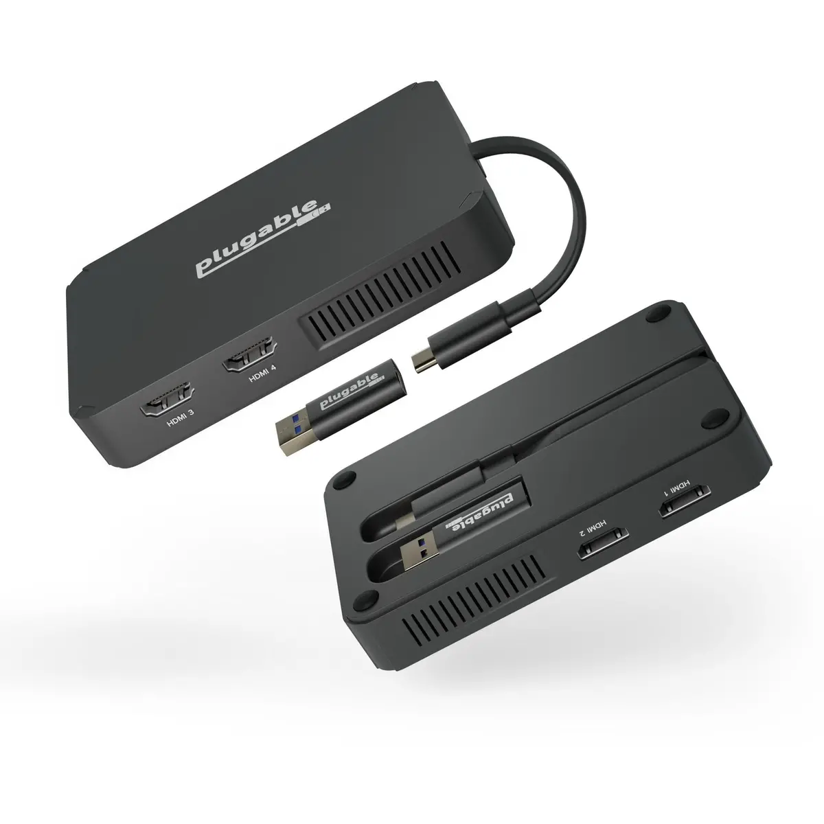 Plugable Usb-C Or Usb 3.0 Quad Hdmi Adapter 1