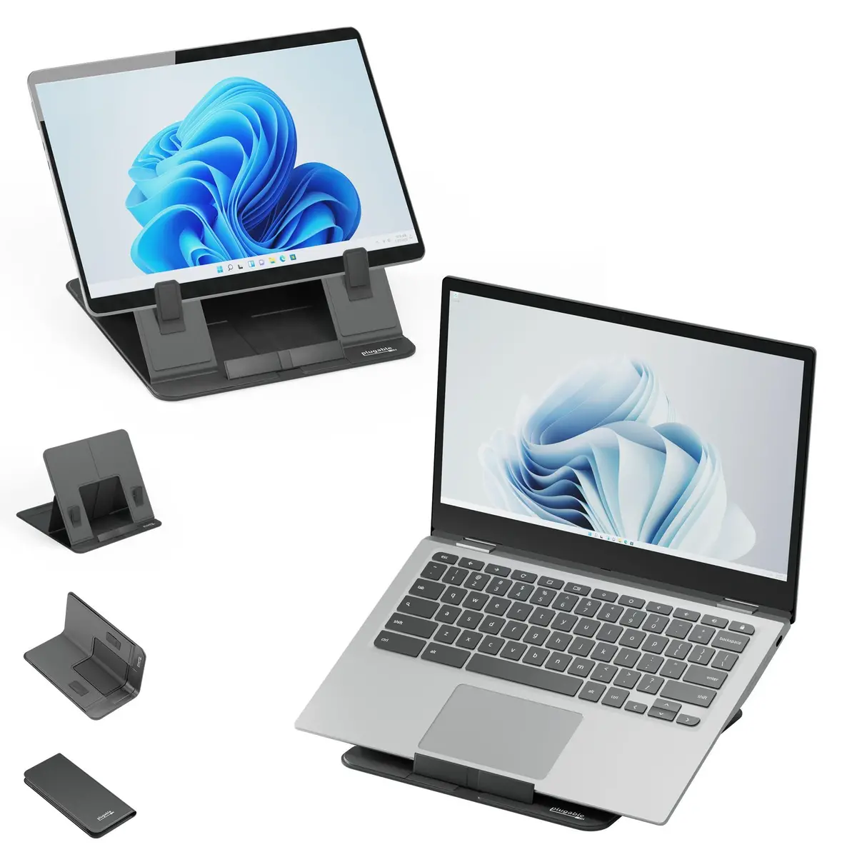 Plugable Portable Foldable Ipad Tablet And Laptop Stand 1