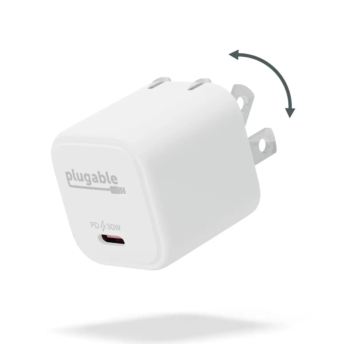 Plugable Gan Usb-C Charger Block, 30W - White 1