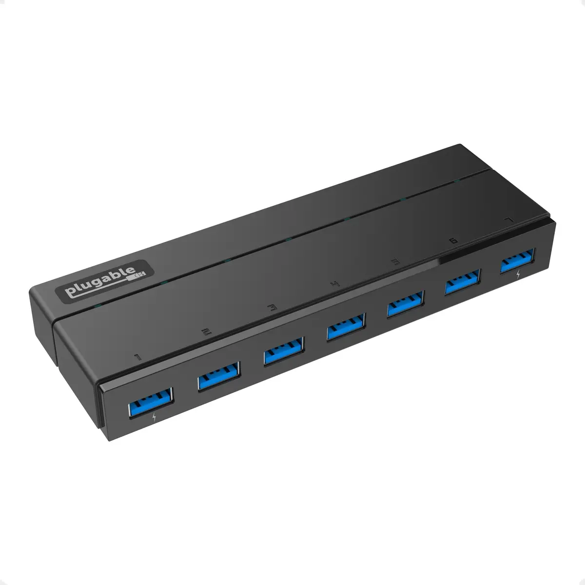 Usb 3.0 7-Port Hub With 2 Bc 1.2 Charging Ports And 36W Power Adapter 1