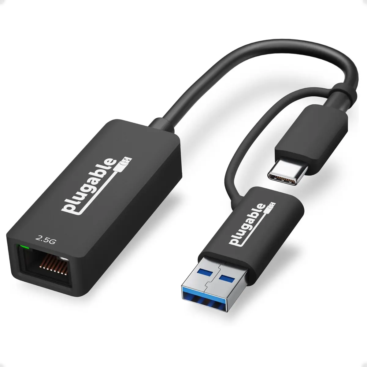 Plugable 2.5G Usb-C And Usb To Ethernet Adapter 1