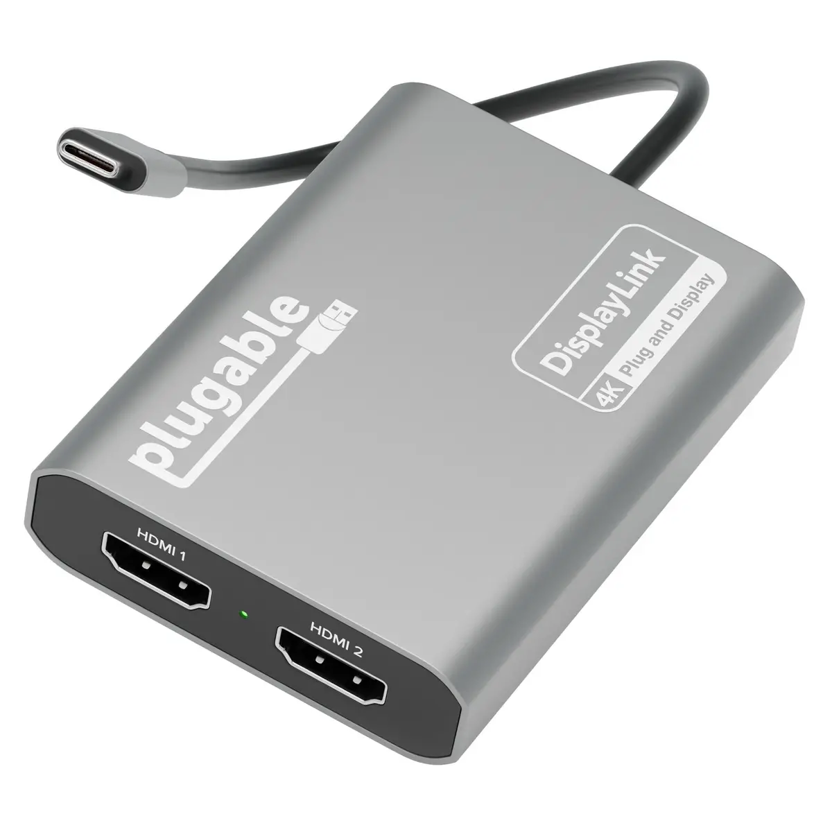 Plugable Usb C To Hdmi Adapter, Dual Monitor 4K 60Hz For Apple Mac M1/M2/M3, Displaylink Multiple Displays For Thunderbolt Macbook Or Imac, Driver Required (Usbc-6950M) 1