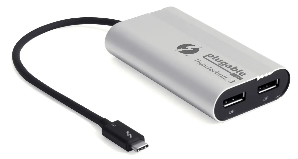 Plugable Thunderbolt™ 3 Dual Displayport Adapter For Mac 1