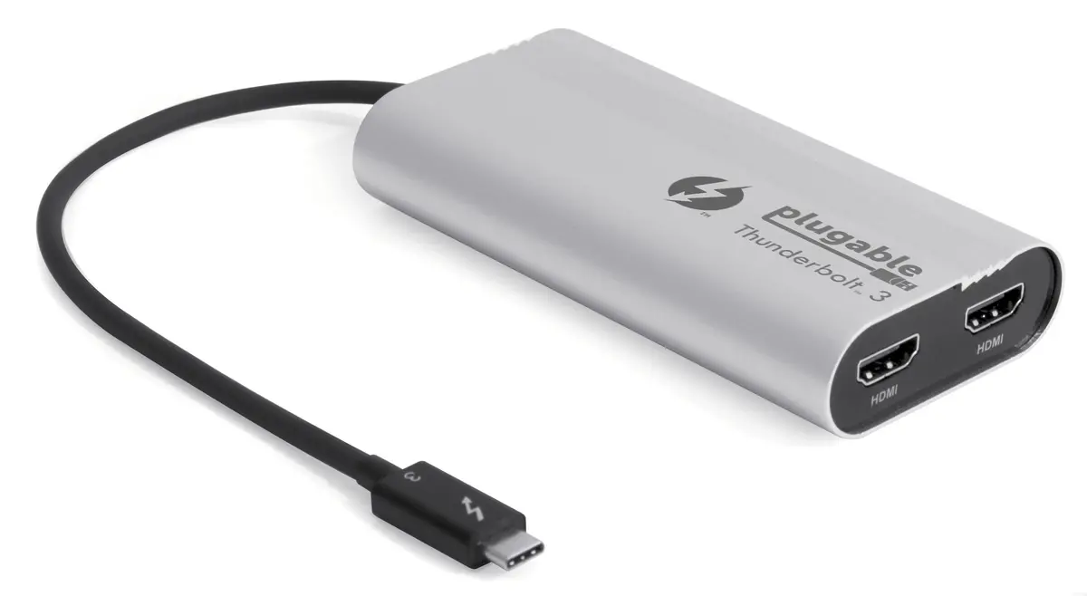 Plugable Thunderbolt™ 3 Dual Display Hdmi 2.0 Adapter For Mac And Windows 1