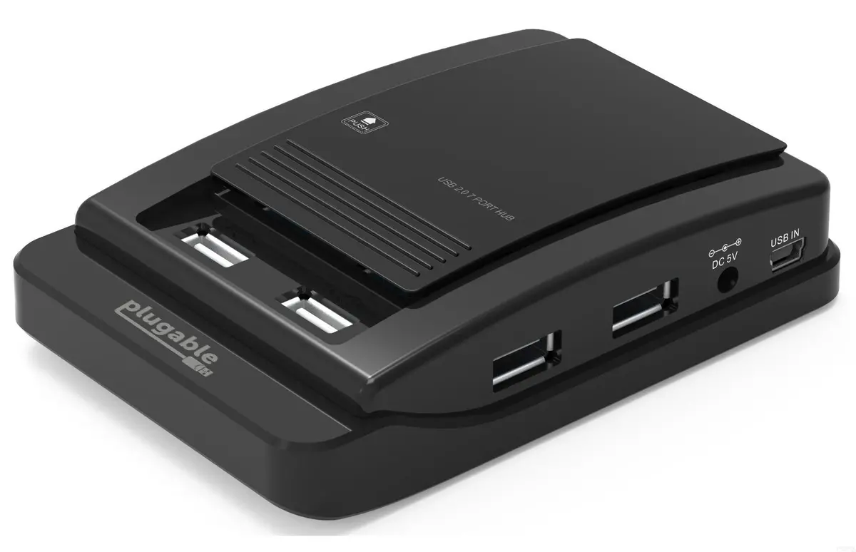 Plugable Usb 2.0 7-Port Hub With 15W Power Adapter 1