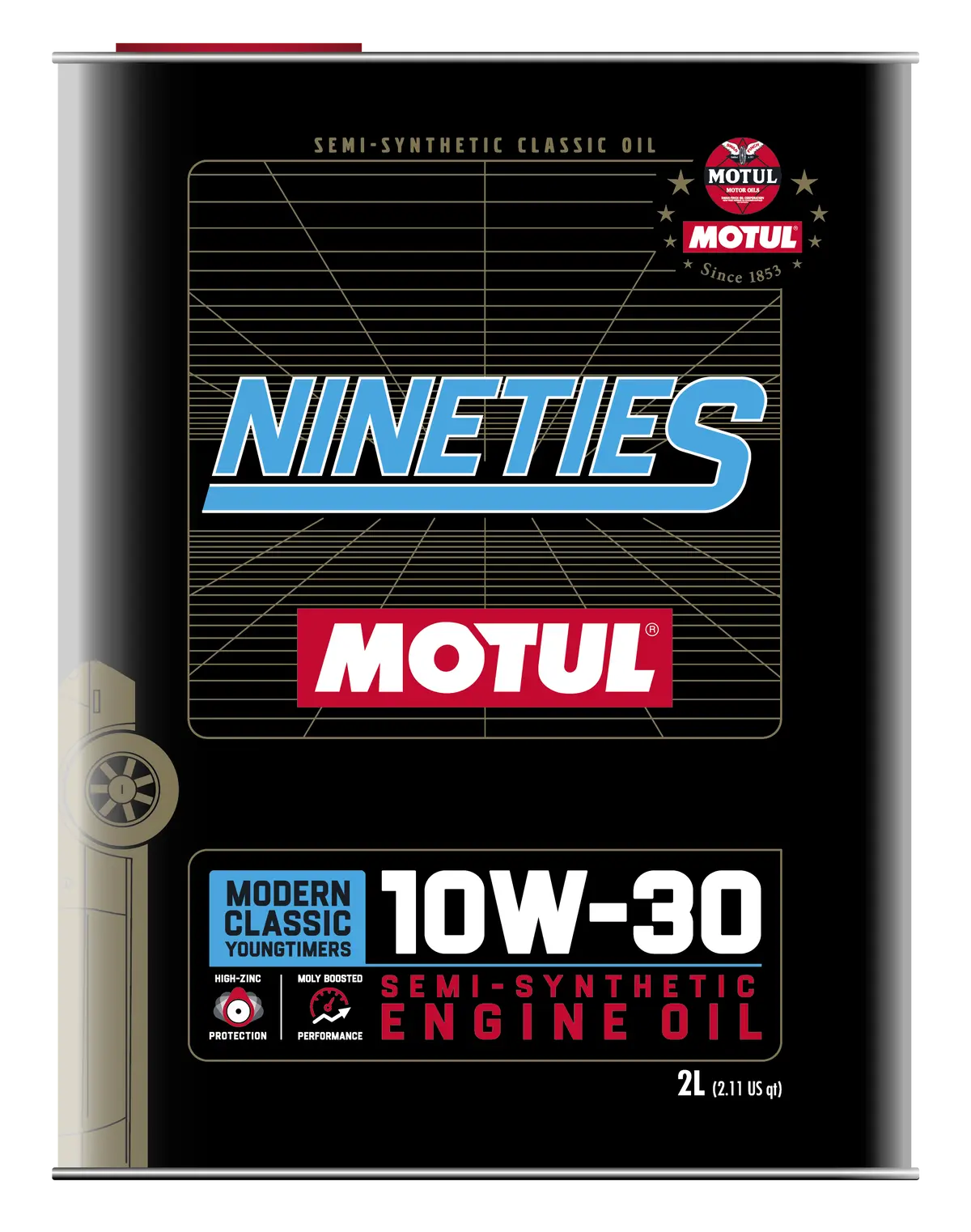 Motul Classic Nineties 10W-30 (Metal Tin) Engine Oil 1