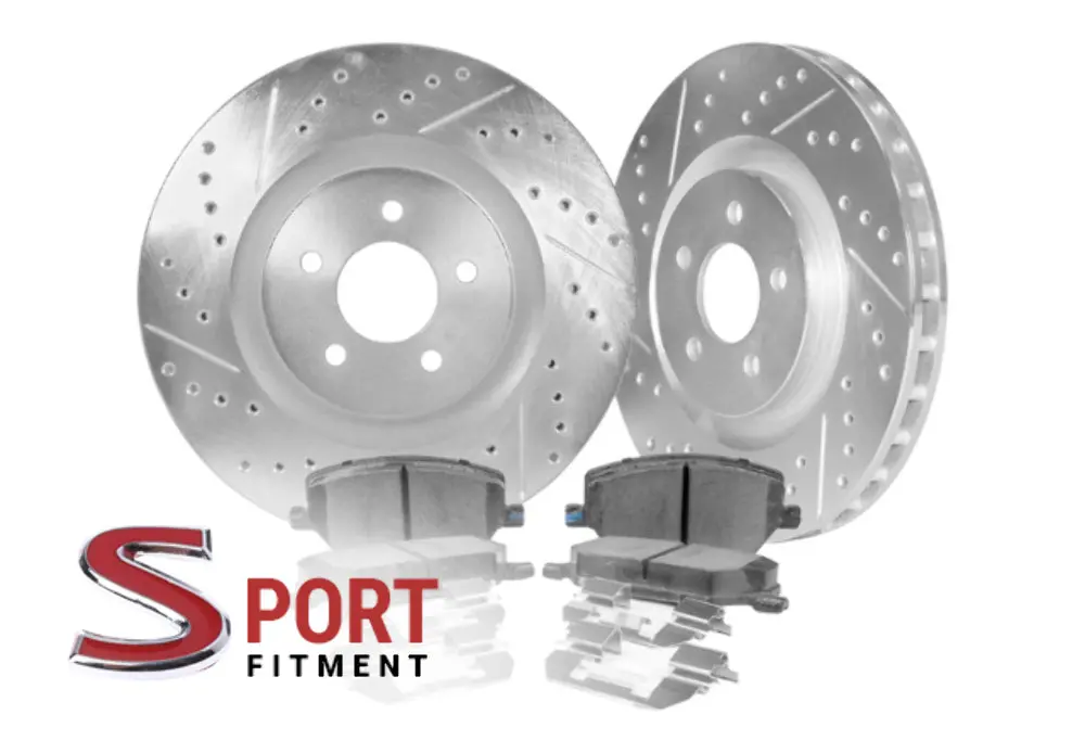 2014-2024 Infiniti Q50 Sport / 2017-2022 Infiniti Q60 Sport - Stillen Cross Drilled & Slotted 1-Pc Rotors [Rear](Set Of 2) - Nis71008 1