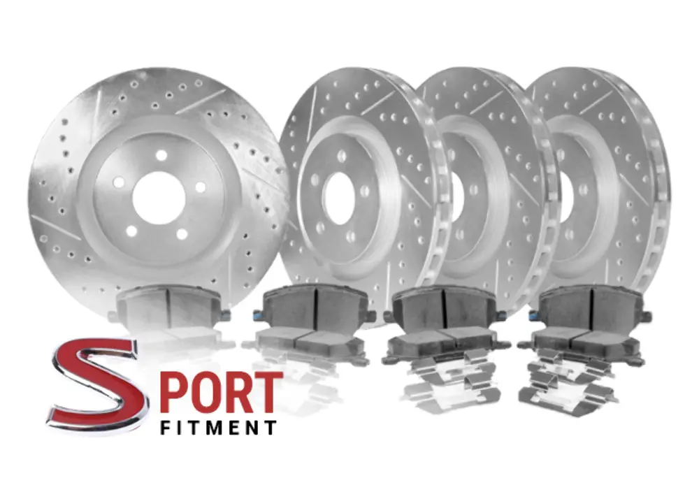 2014-2024 Infiniti Q50 Sport / 2017-2022 Infiniti Q60 Sport - Stillen Cross Drilled & Slotted 1-Pc Rotors (Set Of 4) - Nis91008 1