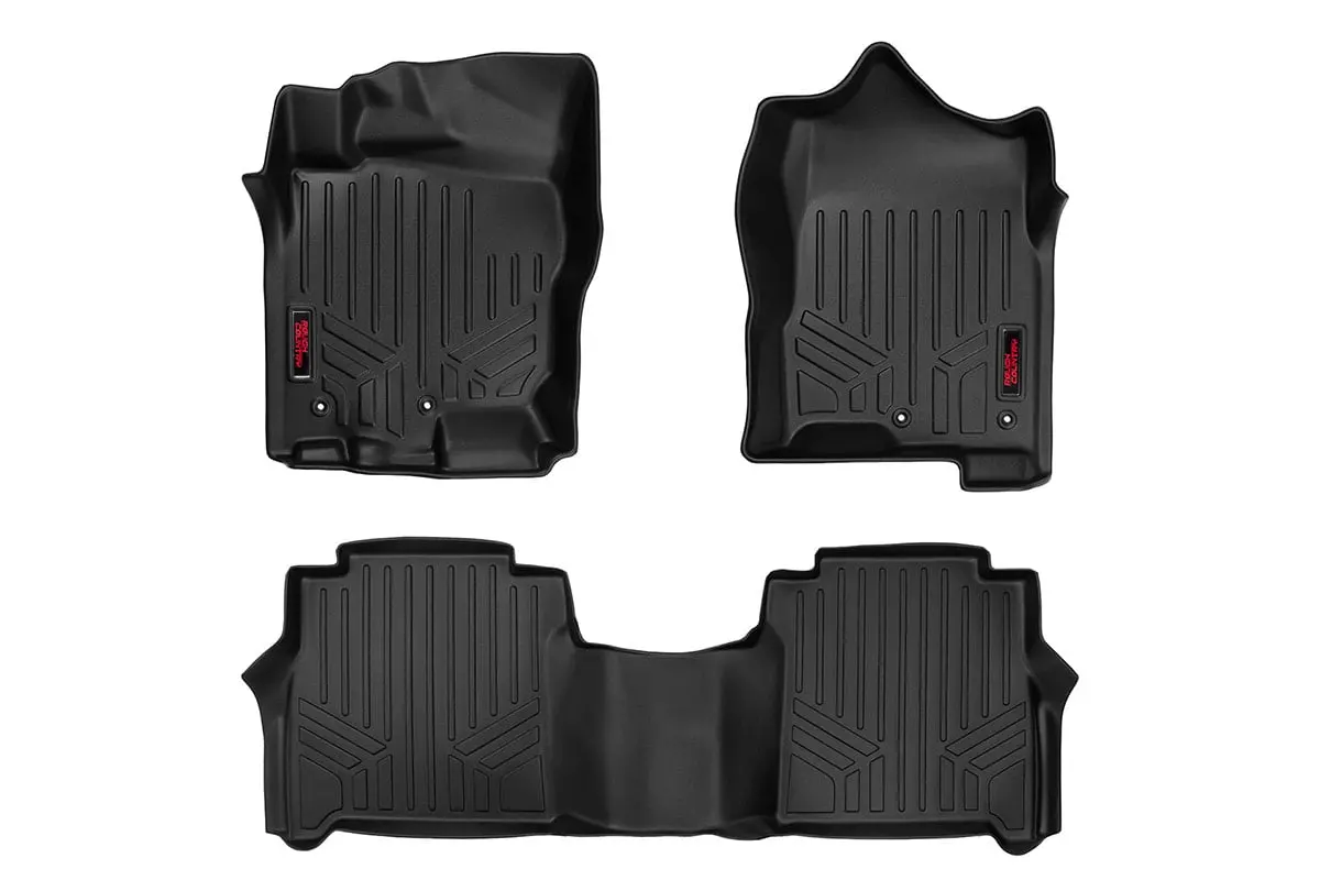 Floor Mats | Fr & Rr | Crew Cab | Nissan Titan /Titan Xd | 2017-2021 | Rough Country | M-81712 1