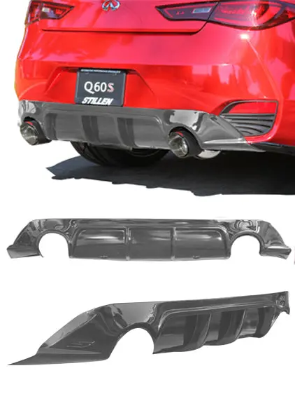 2017-2021 Infiniti Q60 3.0T - Stillen Rear Diffuser [Unpainted] - Kb11235 1