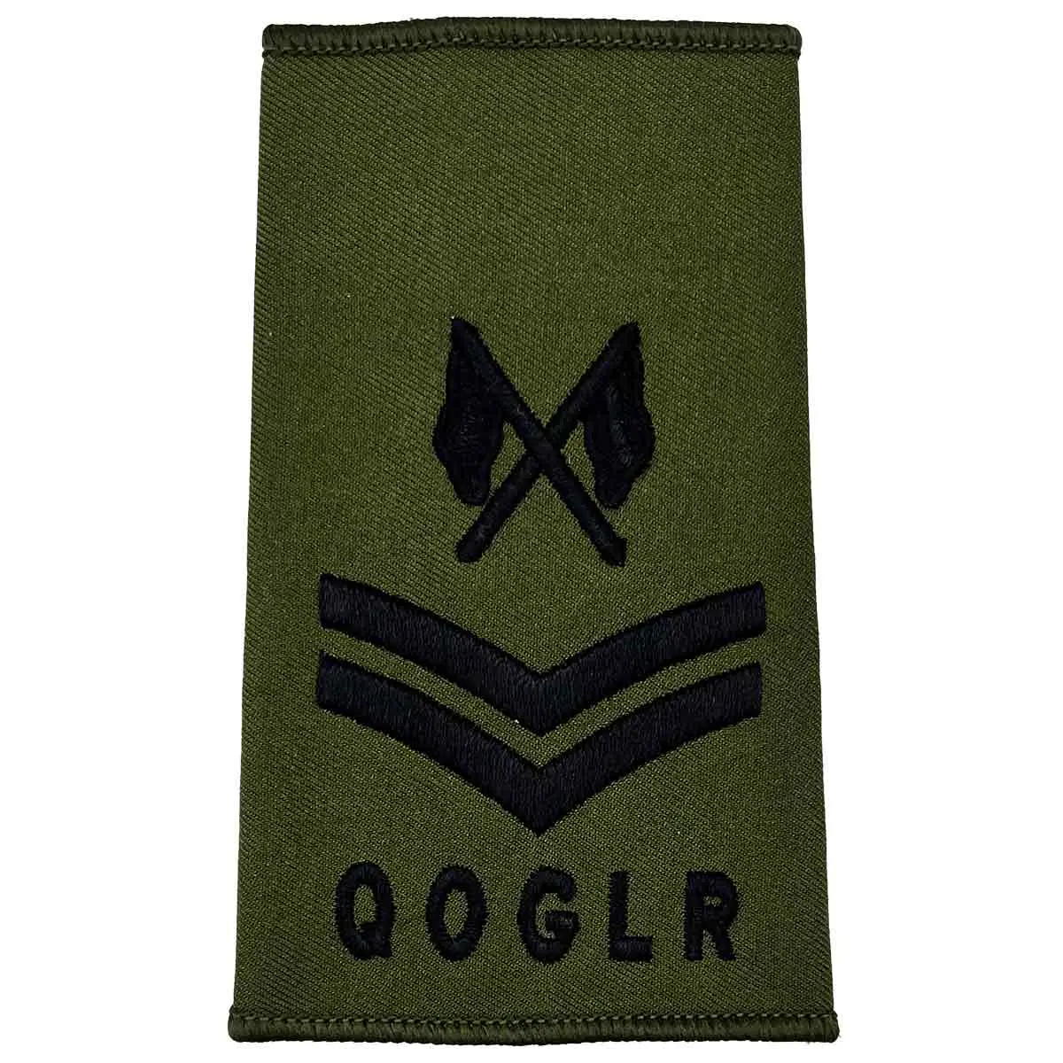 Queens Own Gurkha Logistics Regiment Olive Green Rank Slides (Pair) 1