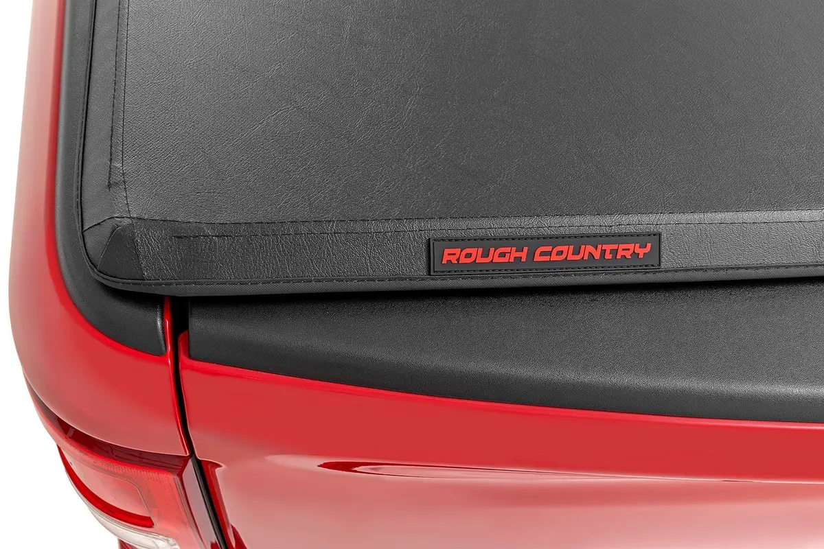 Bed Cover | Tri Fold | Soft | 5'9" Bed | Chevrolet Silverado/Gmc Sierra 1500 | 2007-2013 | Rough Country | 41207550A 2