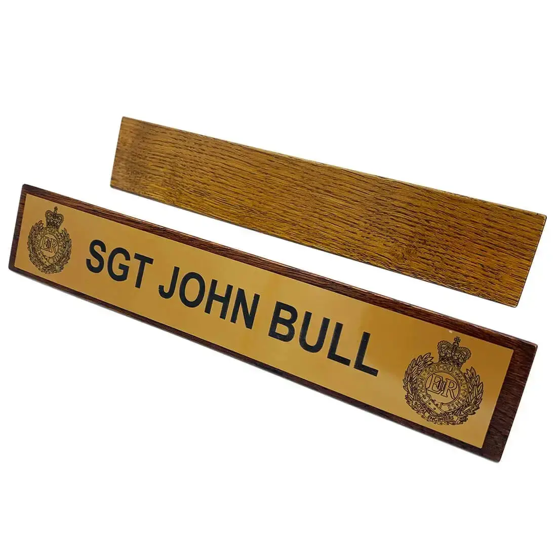 Regimental Desk Name Plate Wooden Block (Toblerone) 1