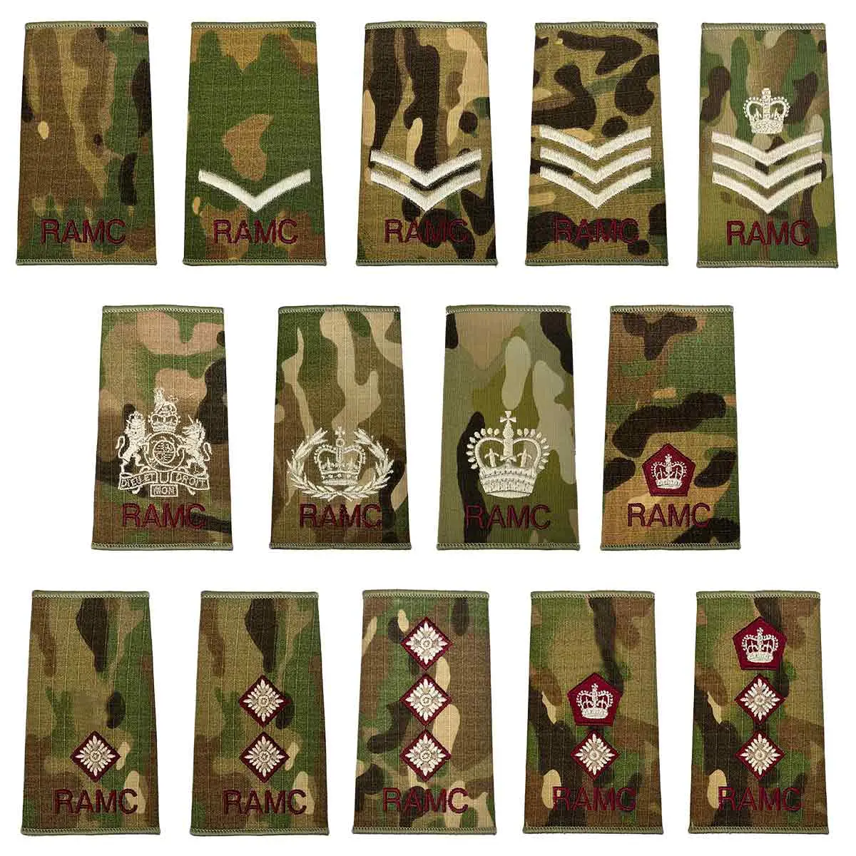 Royal Army Medical Corps Multicam Rank Slides (Pair) 1