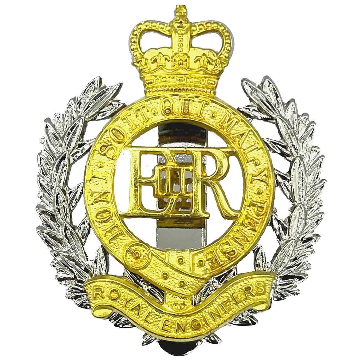 Royal Engineers Beret Cap Badge Queens Crown 1