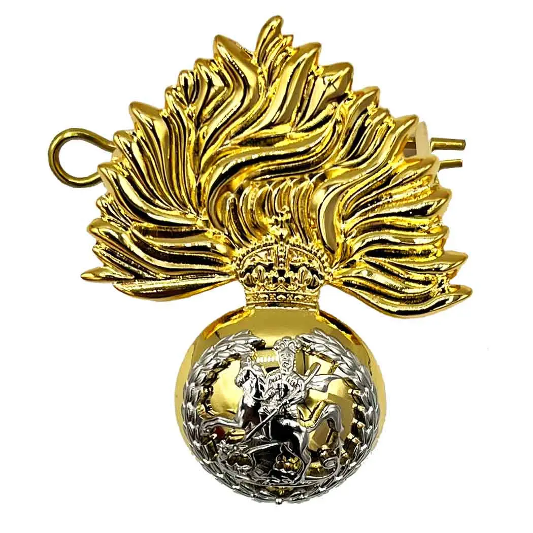 Royal Regiment Of Fusiliers Beret Cap Badge With Kings Tudor Crown 1
