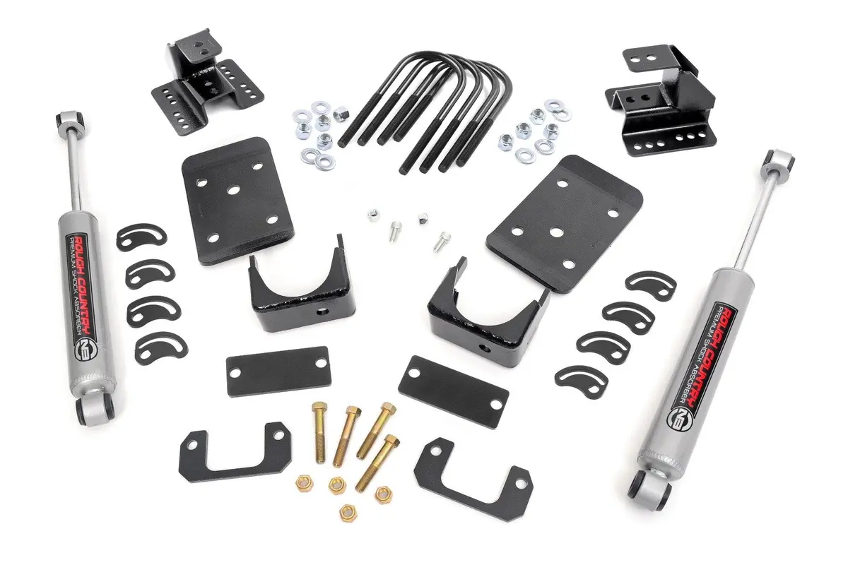 2 Inch Lowering Kit |4 Inch Rear Lowering | N3 Shocks | Gmc Sierra/ Chevrolet Silverado 1500 2Wd | 2014-2018 | Rough Country | 72330 1