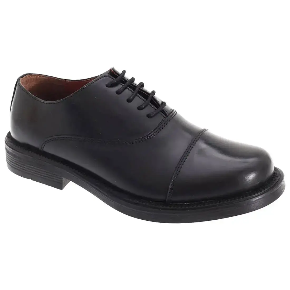 Scimitar Mens Capped Oxford Cadet Parade Black Shoe 2