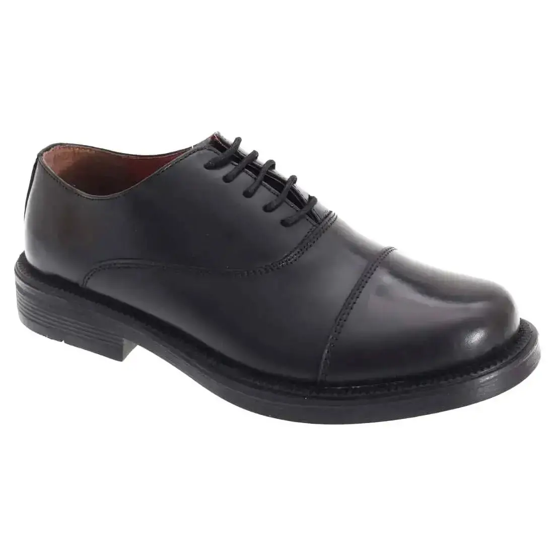 Scimitar Mens Capped Oxford Cadet Parade Black Shoe 3