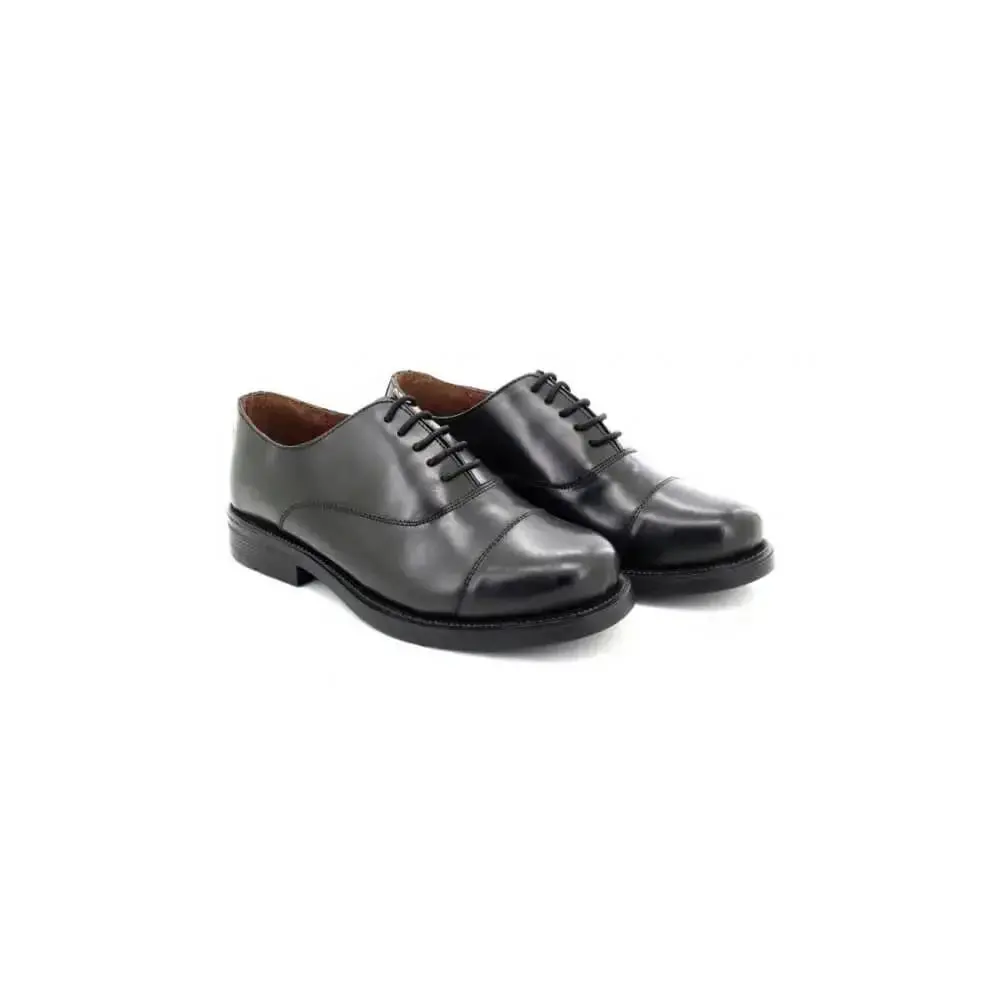 Scimitar Mens Capped Oxford Cadet Parade Black Shoe 5