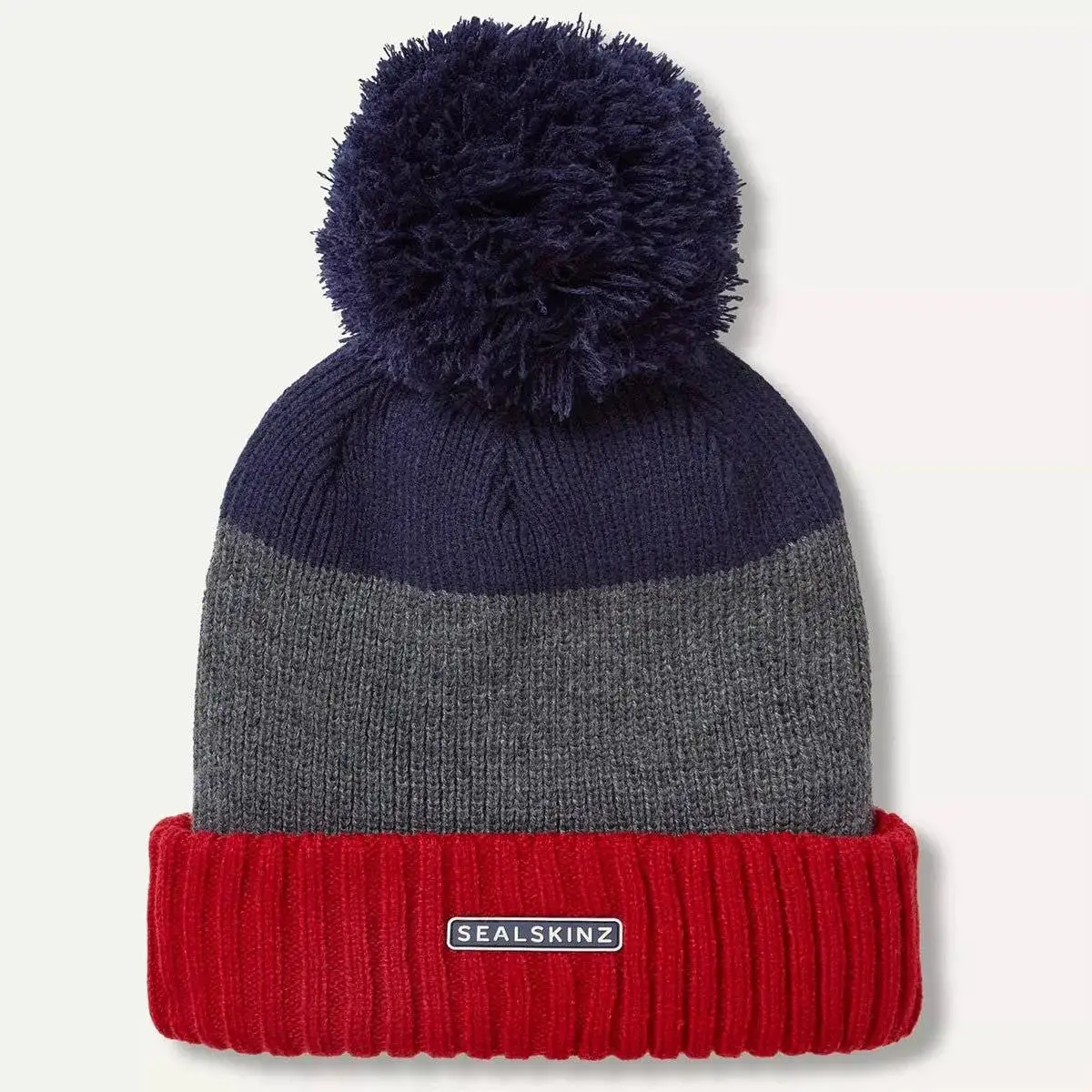 Sealskinz Flitcham Waterproof Fleece Lined Striped Bobble Hat 3