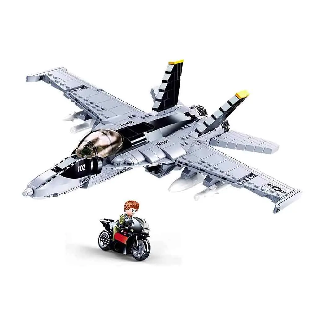 Sluban F18 Super Bumblebee Fighter Place Set M38-B0928 1