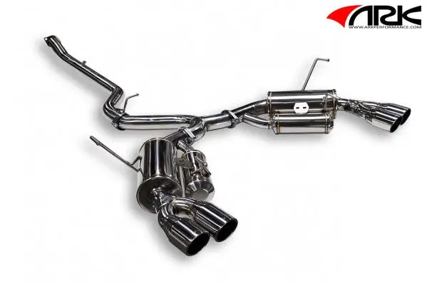 2011-2014 Subaru Wrx / Sti Sedan Grip Exhaust System W/ Polished Tips | Ark - Sm1302-0110G 1