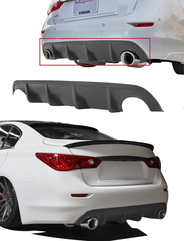 2014-2017 Infiniti Q50 - Stillen  Rear Diffuser [Unpainted] - Kb11222 1