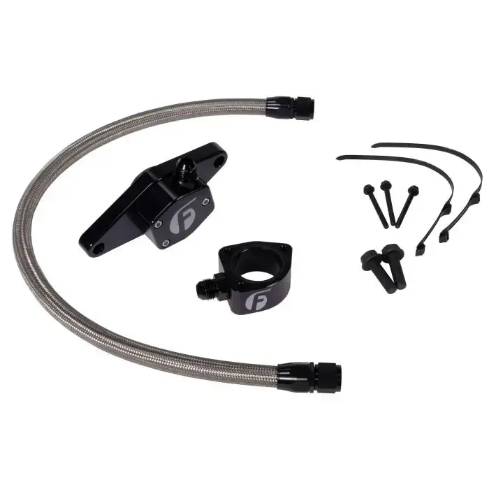 Fleece Performance Fpe-Clntbyps-Cummins-Vp-Ss Coolant Bypass Kit For 5.9L 12V Cummins (1994-1998) With Stainless Steel Braided Line 1