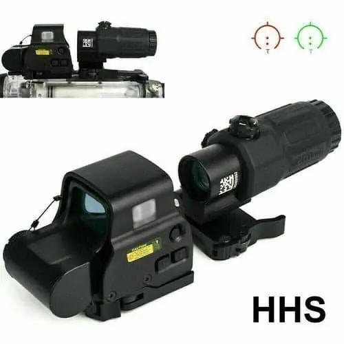 Wadsn Holo Hybrid Sight Ex With G33 Magnifier Combo (Black / Tan) 1