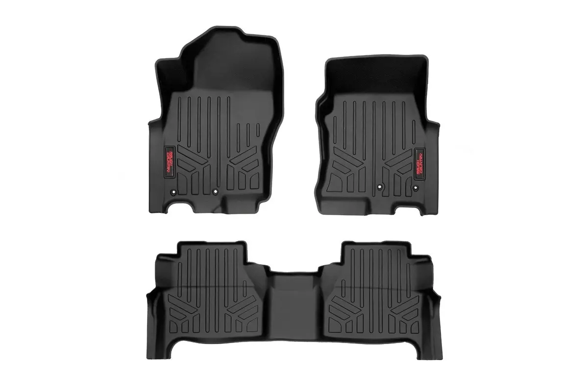 Floor Mats | Fr & Rr | Crew Cab | Nissan Frontier 2Wd/4Wd | 2022-2022 | Rough Country | M-80515 1
