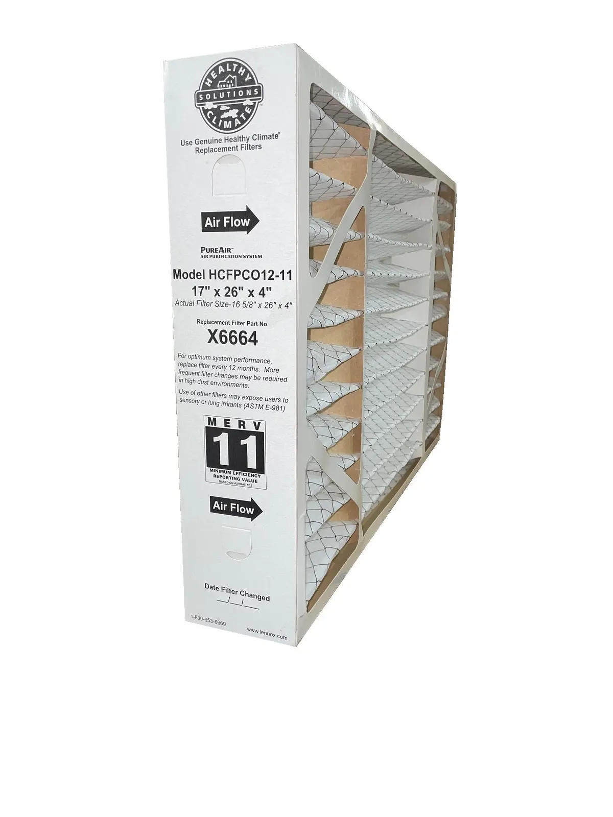 Lennox X6664 Pco-12C | 17" X 26" X 4" Pureair Replacement Filter 1