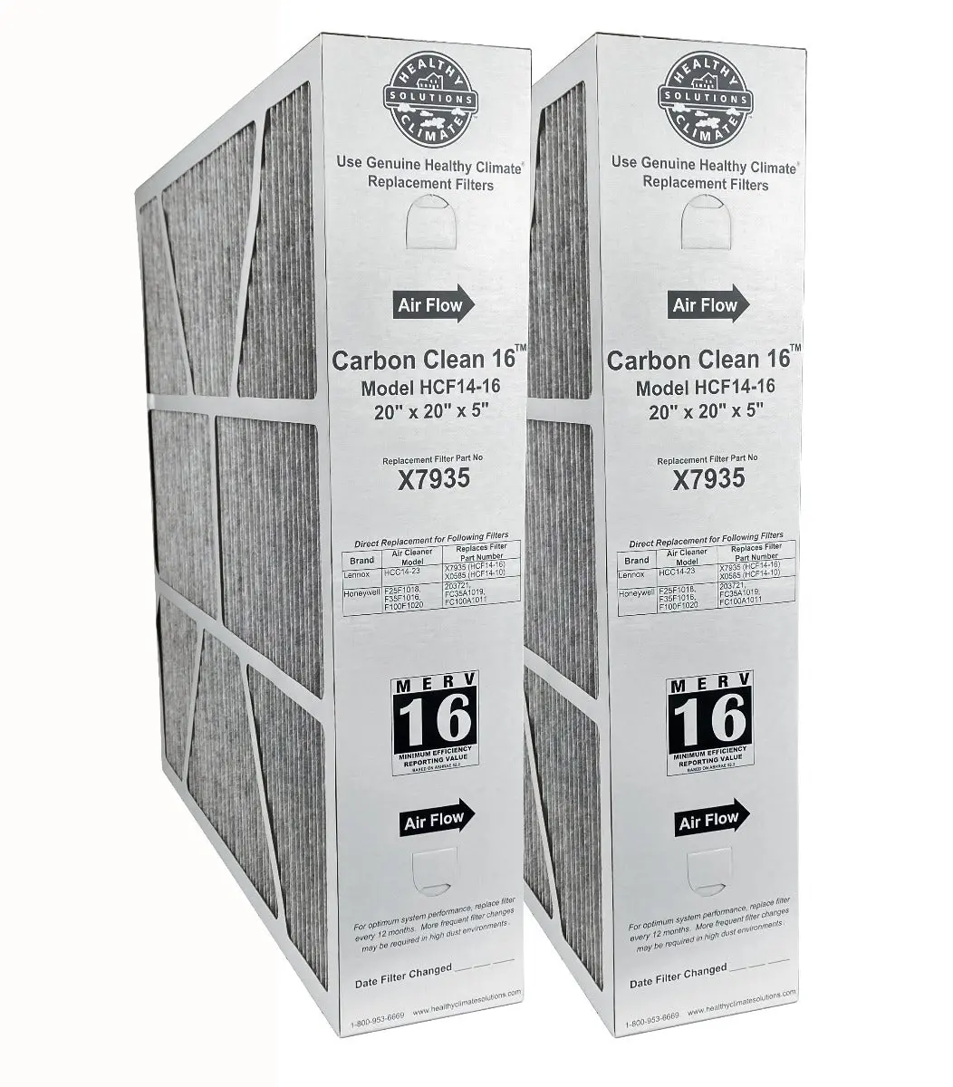 Lennox X7935 Hcf14-16 | 20" X 20" X 5" Merv 16 Healthy Climate Replacement Filter 3