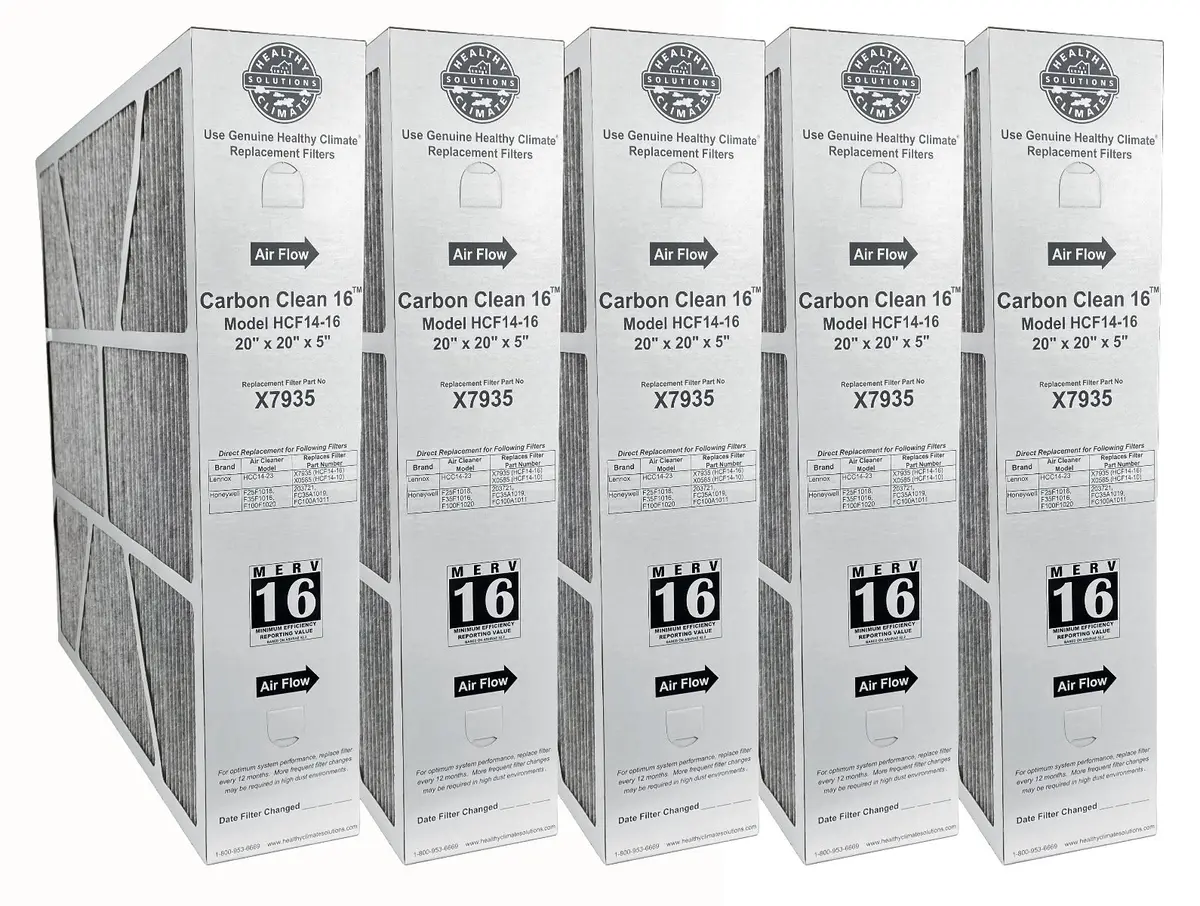 Lennox X7935 Hcf14-16 | 20" X 20" X 5" Merv 16 Healthy Climate Replacement Filter 3