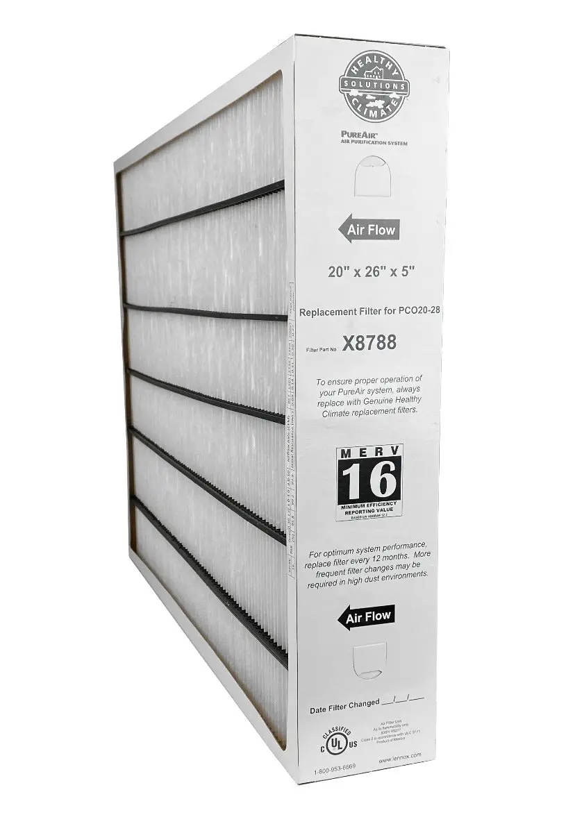 Lennox X8788 Pco20-28 | 20" X 26" X 5" Merv 16 Pureair Filter 1