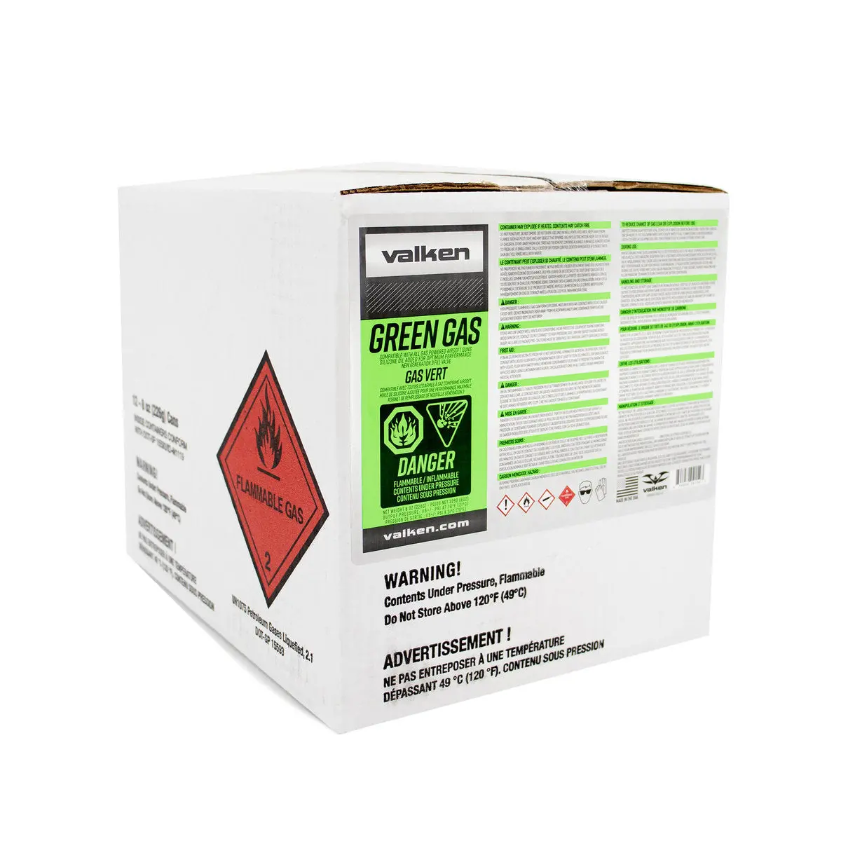 Valken/Elite Force Greengas Case Of 12 Bottles (Bulk Gas) 1