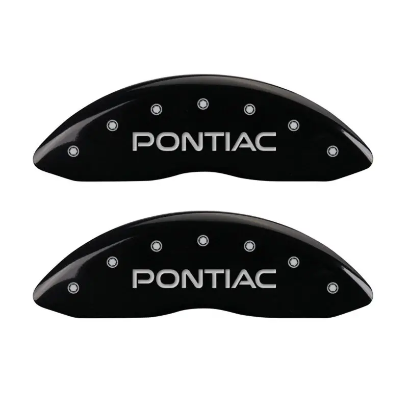 Mgp Engraved 4-Piston Caliper Covers For Pontiac – Black Finish With Silver Accents 1